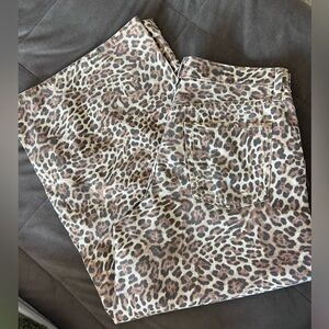 GAP Animal Print Baggy Mid Rise Jeans Pants 29Petite